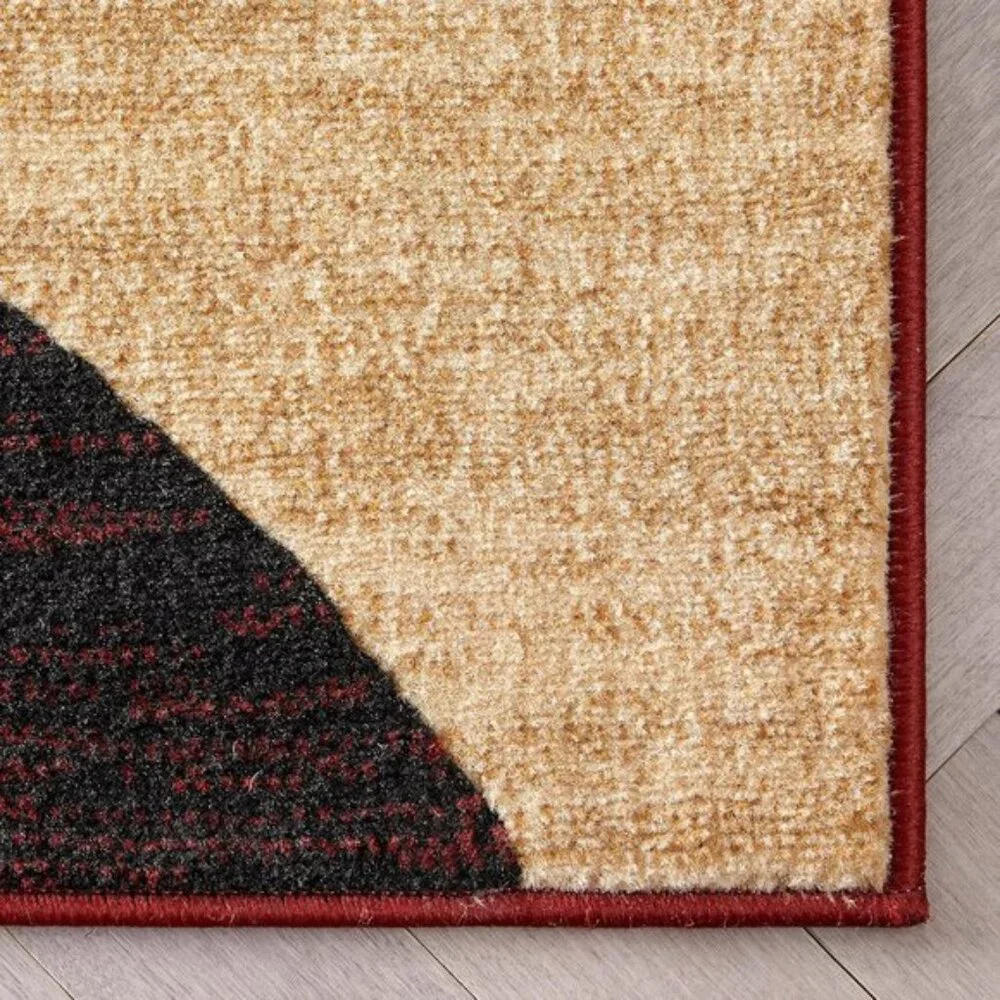 New 5x7 Washable Boho Floral Area Rug, Vintage Non-Slip Carpet for Home & Office